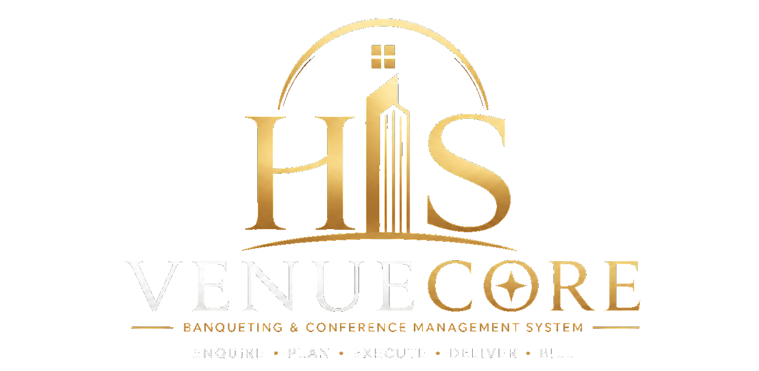 HIS VenueCore — banqueting and conference management system. Enquire, plan, execute, deliver, bill.